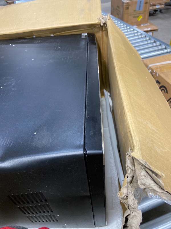 Photo 1 of ***DAMAGED -DENTS, SCUFFS/SCRATCHES, -SELLING AS IS *** SAMSUNG 1.9 cu. ft. Countertop Microwave with Sensor Cooking, Stainless Steel, MS19DG8500SRAA