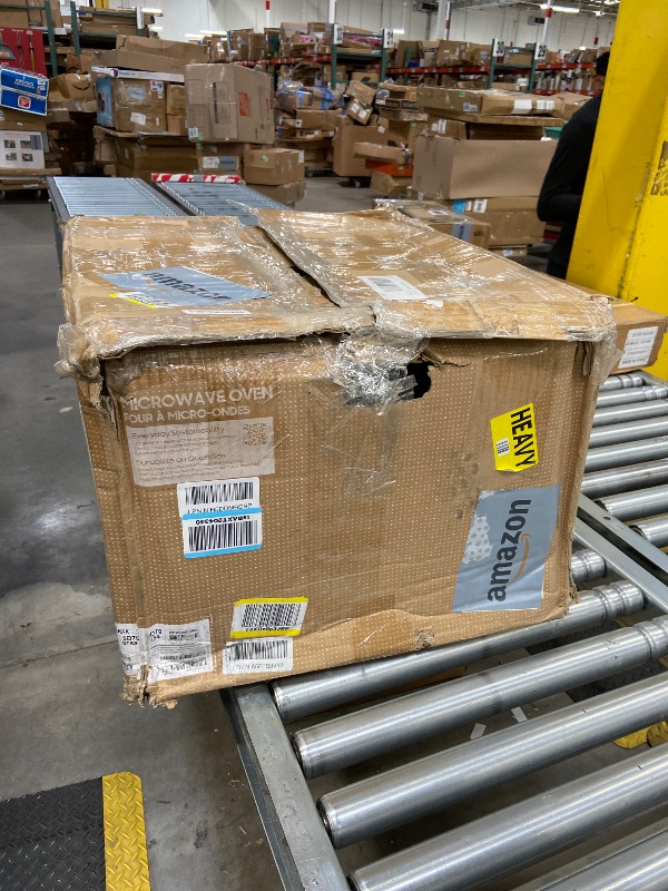 Photo 1 of ***DAMAGED -DENTS, SCUFFS/SCRATCHES, -SELLING AS IS *** SAMSUNG 1.9 cu. ft. Countertop Microwave with Sensor Cooking, Stainless Steel, MS19DG8500SRAA