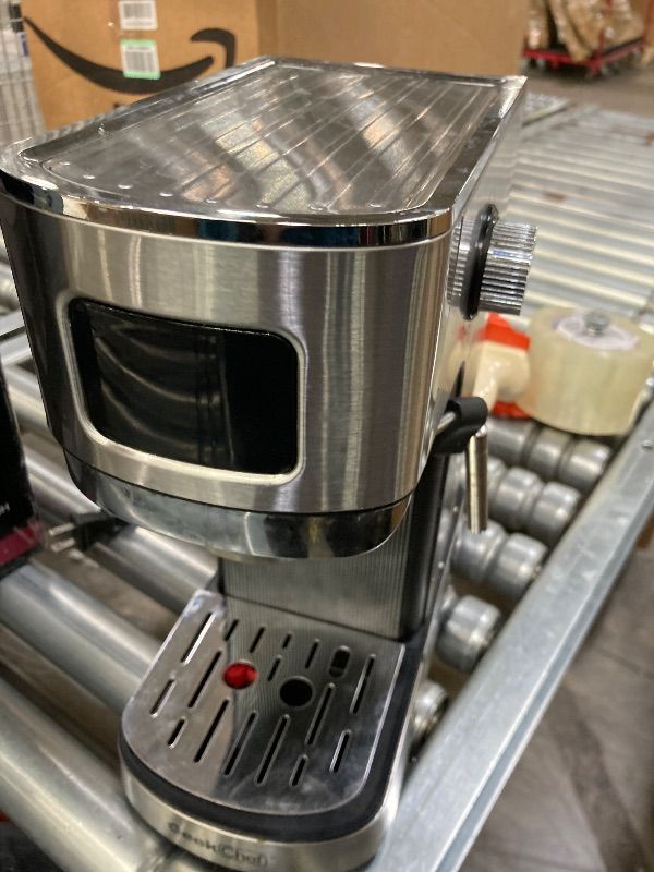 Photo 1 of **MACHINE ONLY-FOR PARTS**Geek Chef Espresso Machine, 20 Bar Coffee Machine, Fast Heating Automatic, Latte & Cappuccino Maker