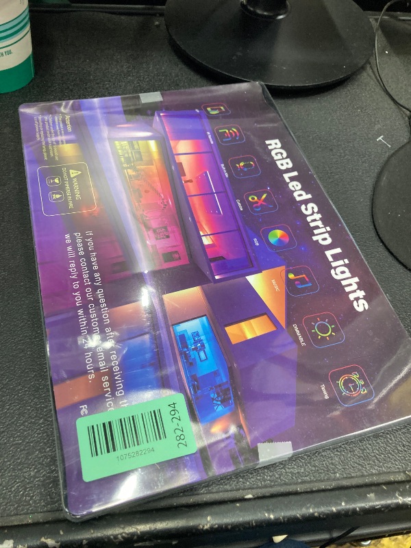 Photo 1 of **MISSING POWER PLUG**HBOWMDJIA Led Lights for Bedroom 200 FT (2 Rolls 100 FT), with Remote and Application Control RGB Color Changing LED Strip Lights, Music Synchronization, Used for Room, Family, Party Decoration