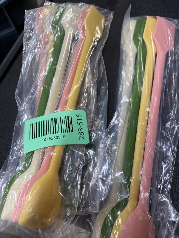 Photo 1 of ****** 2 PACK*****4 Pcs Mini Silicone Spatulas, Reusable Double-end Jar Scrapers for Jam, Lotion, Narrow Bottles