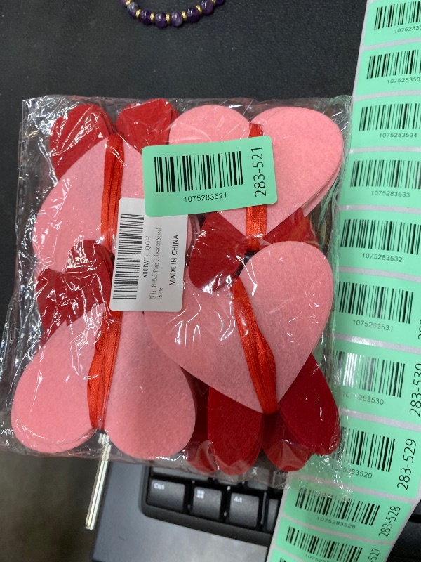 Photo 1 of ****** 2 PACK*****Valentines Decor Red Hearts Garland - NO DIY Pre-Strung- Valentines Hanging String Garland - Valentine Decorations,Galentines Day Wall Decorations Wedding Anniversary Birthday Party Supplies Banner
