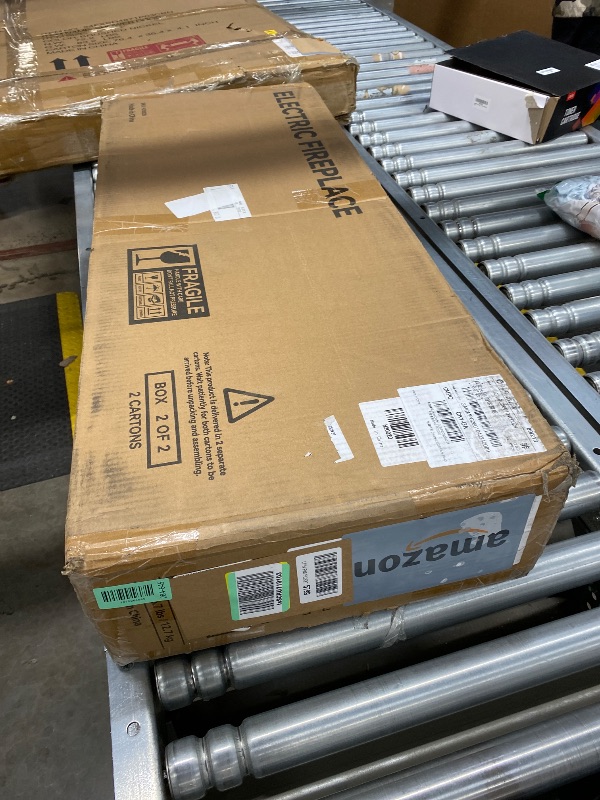 Photo 1 of ***BOX 2 OF 2-MISSING BOX 1 OF 2 -SELLING AS FIREPLACE INSERT ONLY*** OneBlis for Living Room,  Electric Fireplace with LED Flame (All Black)