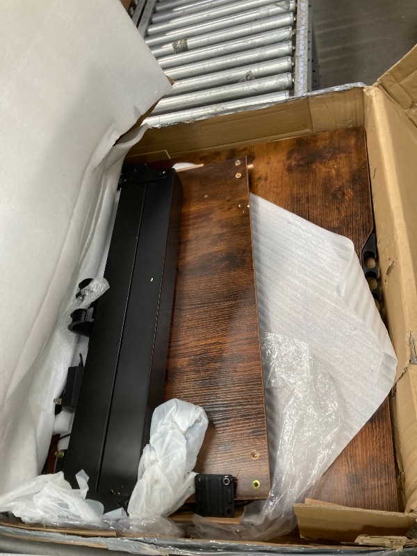 Photo 1 of ***MISSING PARTS  -SELLING AS IS *** Huuger 55 x 28 Large Electric Standing Desk, Height Adjustable Computer Desk, 27.6" Deep Desktop, Stand up Gaming Office Desk with 2 Hooks, 3 Preset Heights, for Home Office, Rustic Brown