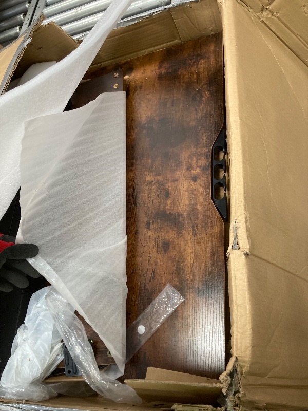 Photo 1 of ***MISSING PARTS  -SELLING AS IS *** Huuger 55 x 28 Large Electric Standing Desk, Height Adjustable Computer Desk, 27.6" Deep Desktop, Stand up Gaming Office Desk with 2 Hooks, 3 Preset Heights, for Home Office, Rustic Brown
