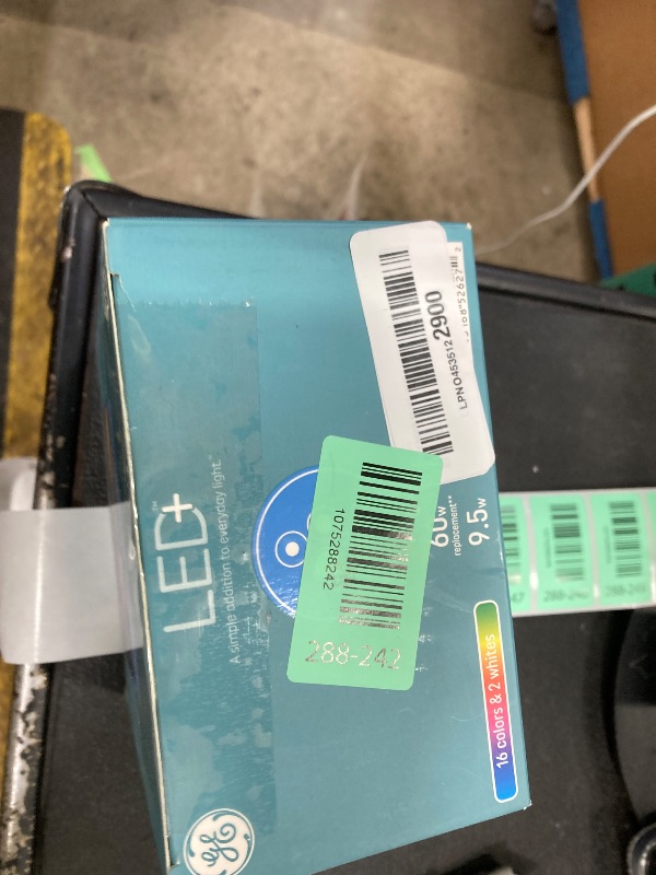 Photo 1 of **NO REMOTE**GE LED+ Color Changing LED Light Bulbs with Remote, No App or Wi-Fi Required, A19 Standard Bulbs (2 Pack)