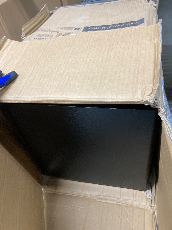 Photo 1 of **LOCKED-NO KEYS**Grimtron Smart Biometric Safe Fingerprint Lock Box with Silent Mode, Backlit Keypad and LED Light, Small Caja Fuerte Valentines Day Gifts for Men Women (19.69"H x 12.99"D x 13.78"W)