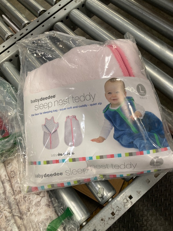 View 2 of ***Ripped***Baby Deedee Sleep Nest Teddy Baby Sleeping Bag, Pink, Large (18-36 Months)***Ripped***