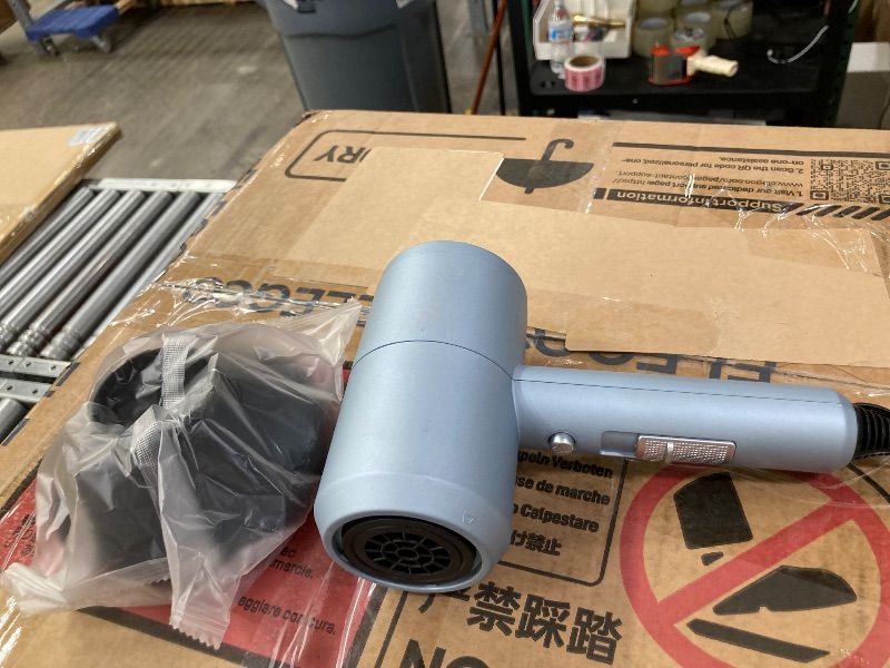 Photo 1 of **MISSING 2 SMALL ATTACHMENTS**Slopehill Professional Ionic Hair Dryer, Powerful 1800W Fast Drying Low Noise Blow Dryer with 2 Concentrator Nozzle 1 Diffuser Attachments for Home Salon Travel (Matte Blue)