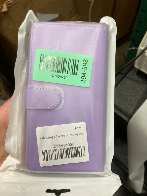 Photo 1 of ?????? for Samsung Galaxy s24 case Wallet Detachable Magnetic Phone case with Card Holder Compatible Magsafe Leather Flip Folio case Stand Removable Shockproof Cover-Purple