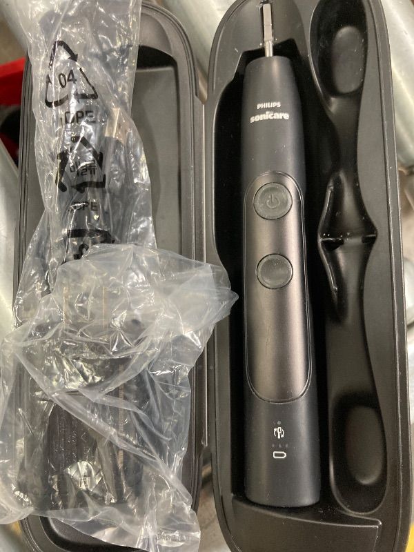 Photo 1 of **NO BOX/MACHINE AND CHARGER ONLY**Philips Sonicare ExpertClean 7500 Black, Rechargeable Electric Power Toothbrush, HX9690/05
