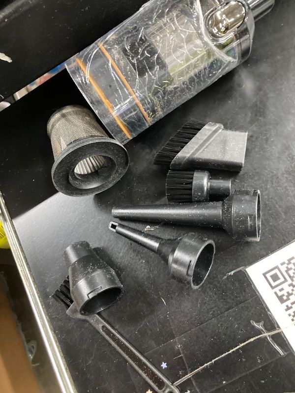Photo 1 of ***MISSING PIECES -SELLING AS PARTS ONLY*** JONYJ Handheld Car Vacuum Cleaner, 16000PA Hand Held Vacuum Portable Cordless, 2 in 1 Air Duster and Vacuum Cleaner with LED Light, Multi-Nozzles, 120W High Power Mini Vacuum for Home, Pet, Office, Black