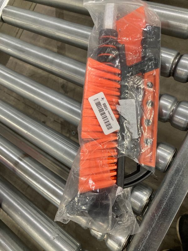Photo 1 of ***MISSING PIECE -SELLING AS INCOMPLETE PARTS ONLY*** TidyBliss Ice Scraper and Snow Brush for Car Windshield, 24.8 inches Aluminum Frost Remover with Ergonomic Foam Grip for SUV Truck Glass Window (Orange)