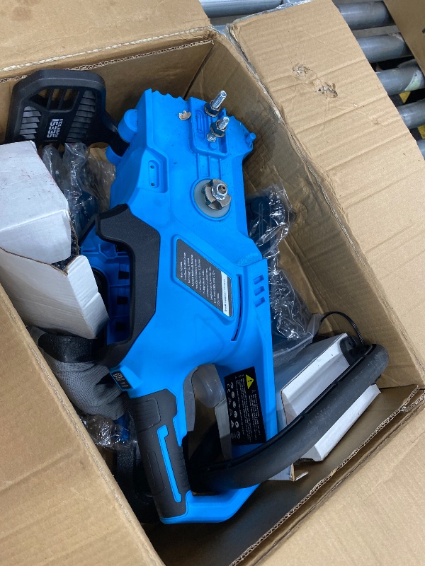 Photo 1 of ***USED***SEESII 40V 16-Inch Cordless Chainsaw: Brushless Electric Chain Saws with 2×4.0Ah Batteries & Charger, Tool-Free Chain Tension, Auto Oiling, for Tree Trimming, Wood Cutting, Yard Work
