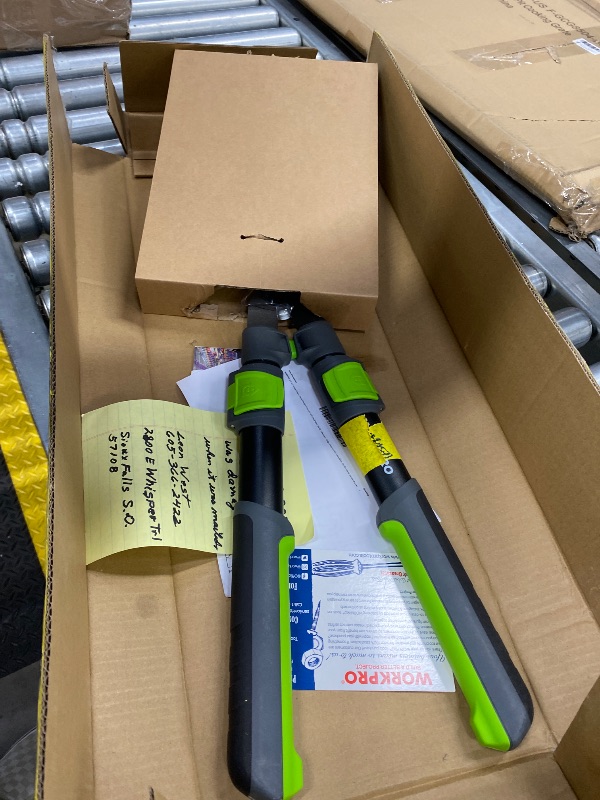 Photo 1 of ***DAMAGED - SELLING AS REPLACEMENT PARTS PIECES ONLY*** WORKPRO 25"-33" Hedge Shears, Manual Hedge Trimmers with Steel Wavy Blade, Telescopic Hedge Clippers with Extendable Handle, Home Garden Pruner