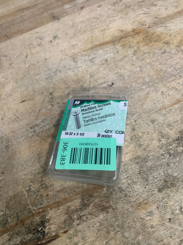 Photo 1 of #10-32 X 2-1/2 18-8 Stainless Steel Fine Thread Phillips Flat Head Machine Screws MSFSS-299
