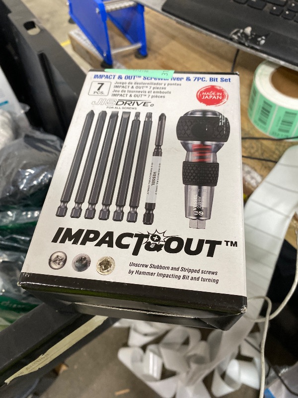 Photo 1 of (USA Official) Impact & Out Screwdriver with 7pcs bits and Pouch