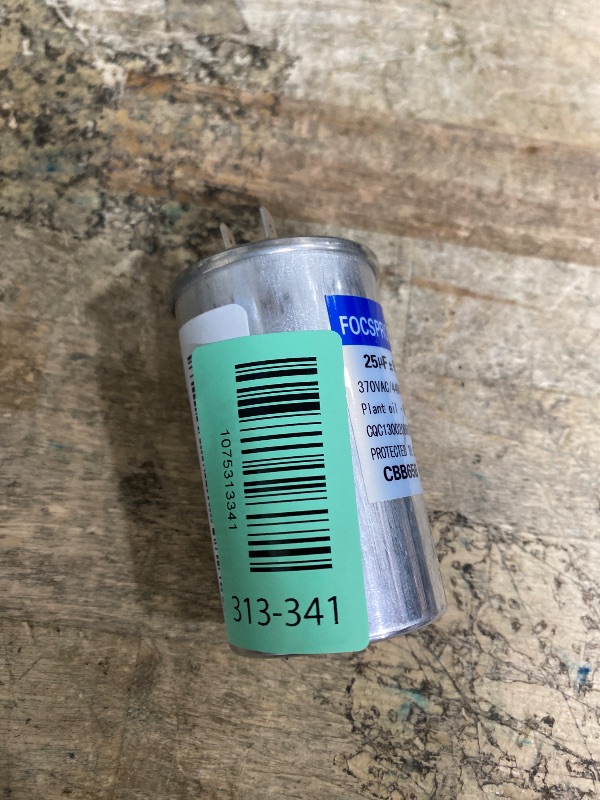 Photo 1 of [UL Recognized] FOCSPROD 25 uF 25 MFD ±6% 370V/440V CBB65B AC Capacitor, Round Capacitor Replacement, 25 uF 440 Volt HVAC for AC Unit Fan Motor Start or Heat Pump or Condenser Straight