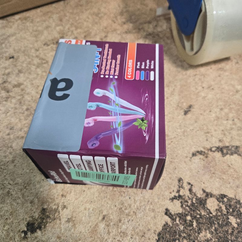 Photo 1 of **MISSING 10**EchoRid Mini Disposable Toothbrush, Pre-Pasted Toothbrushes with Toothpaste and Toothpick for Travel - Fluoride Free, No Rinsing Needed, Mint Flavor, Fresh Breath Anywhere Anytime - 28 Ct