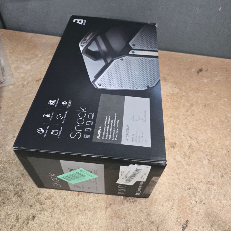 Photo 1 of **DAMAGED CHARGER PORT *** BUGANI Shock Bluetooth Speaker, Portable Bluetooth 5.3, Waterproof, 60W Super Power, Outdoor Speaker, Black(New Model)