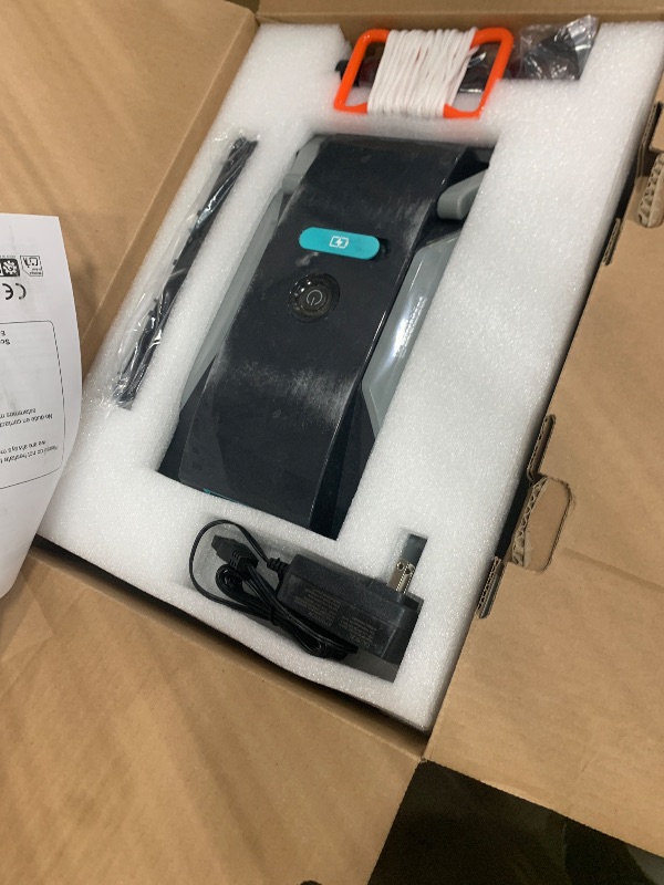 Photo 1 of **PARTS ONLY, RUSTED CHARGING PORT IS DAMAGED**
C1 Robotic Pool Cleaner, 200-Min Cordless Pool Vacuum for Above Ground & Inground Pools up to 2500 Sq.ft, Automatic Pool Vacuum Robot for Leaves & Dirt, Powerful Suction Self-Parking-Arctic