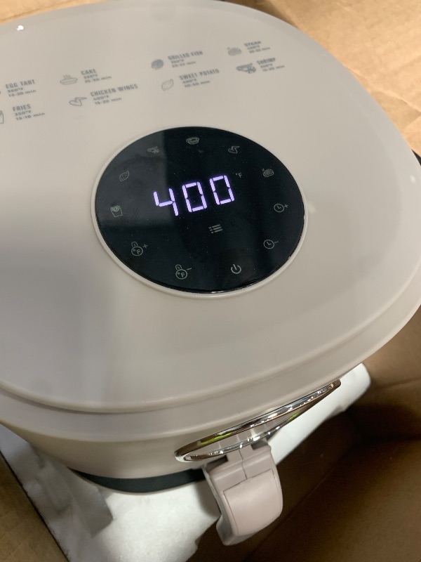 Photo 1 of **Parts Only** COOK WITH COLOR Colorful 1200W 4Qt Air Fryer: Glass Basket, Dishwasher Safe, 60min Timer, 6 Presets, Temp Control 175F-400F, 4 QT, Goat/Mink