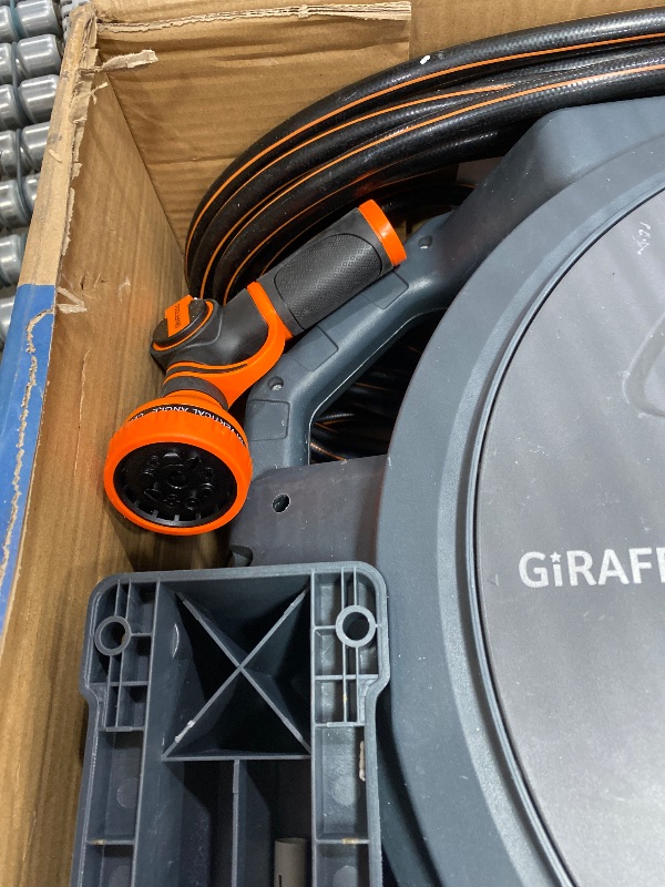 Photo 1 of ****PARTS ONLY **** Giraffe Tools Retractable Garden Hose Reel 1/2 Inch x 130 ft, Super Heavy Duty, Any Length Lock, Slow Return System, Wall Mounted and 180 Deg Swivel Bracket