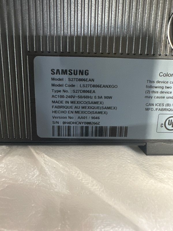 Photo 1 of *** PARTS ONLY *** SAMSUNG 27" ViewFinity S8 (S80D) Series 4K UHD High Resolution Computer Monitor, HDR10, Multiple Ports w/ HDMI, DisplayPort, USB-A, Height Adjustable Stand, LS27D806EANXGO, 2024, 3Yr Warranty