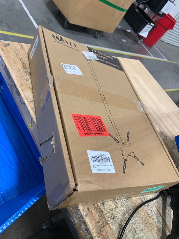 Photo 1 of **FACTORY SEALED** WALI Long Arm TV Ceiling Mount, Fits Most LED, LCD, OLED and Plasma Flat Screen Display 26 to 65 Inch, up to 110 Lbs, Height Extension up to 58 Inch, Mounting Holes up to 400x400mm (CM2665XL), Black
