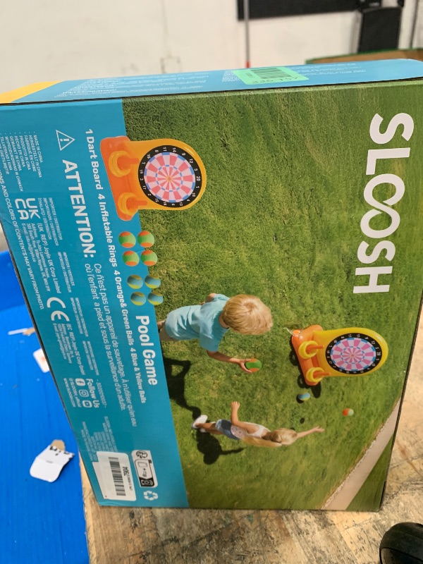 Photo 1 of **FACTORY SEALED** SLOOSH 2-in-1 Fun Pool Toys Set for Kids, Inflatable Dart Board & Ring Toss Game, Pool Floats Water Game Toys for Beach Yard Outdoor Ball Play, Party Birthday Gift for Kids Teen Adult