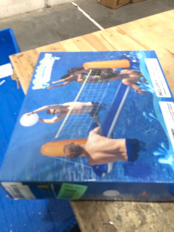 Photo 1 of **FACTORY SEALED** KIDDITOY 118" Pool Volleyball Set – Inflatable Volleyball Court with 2 Weight Bags, Upgraded PVC Ball & Pump – Fun Pool Games for Adults & Family | Summer Party Gift