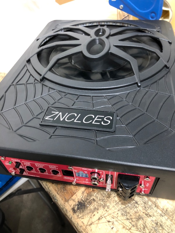 Photo 1 of **ITEMS FACTORY SEALED** SUBPULSIX 1600W Slim Underseat Car Subwoofer and Amp Package, Under Seat Subwoofer with Built-in Class D Amp & DSP, LED Light Switch, Deep Subsonic Bass, Powered Subwoofer Car Audio for Truck/SUV
