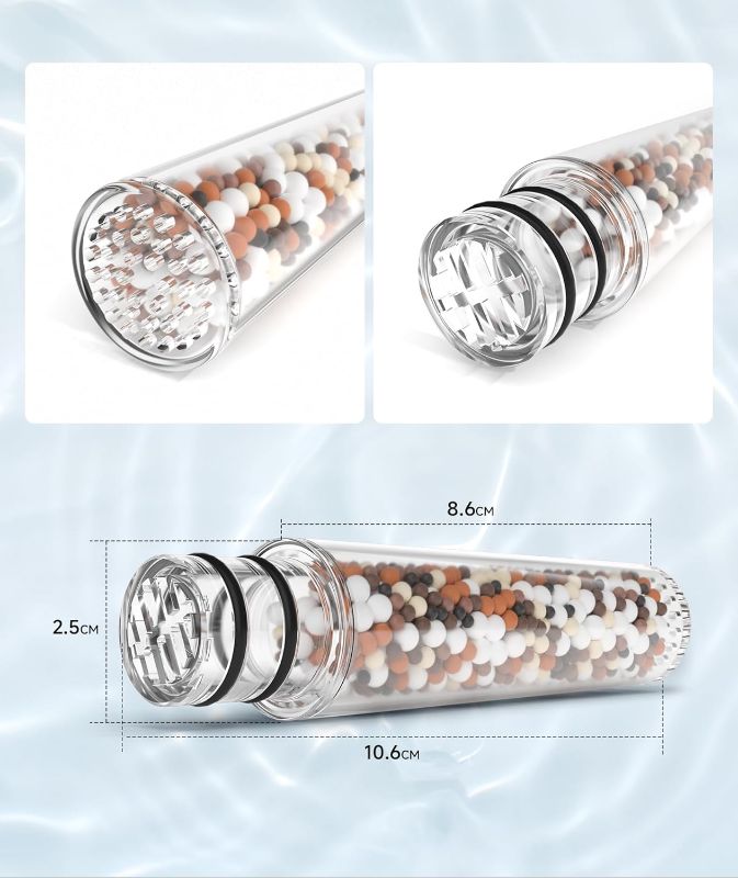 Photo 1 of , 4 Pack Replacement Filters for Hard Water Remove Chlorine and Harmful Substances Only Fits SR SUN RISE Shower Head