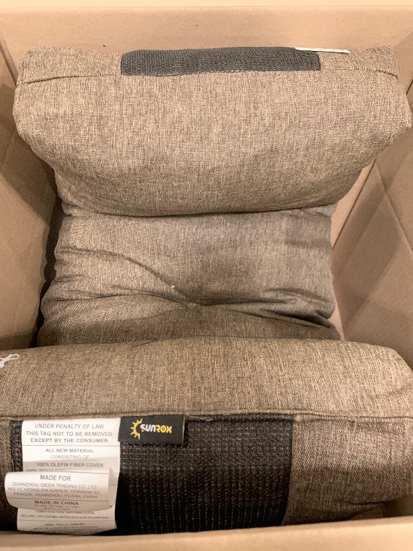 Photo 1 of ** PARTIAL SET ** GPQAWER Porch Swing Cushions,Outdoor Cushions 3 Seater Replacement with Backrest, Waterproof Thickened Bench Cushion with Ties for Porch, Patio,Outdoor, Backyard and Garden(Coffee 36 in)