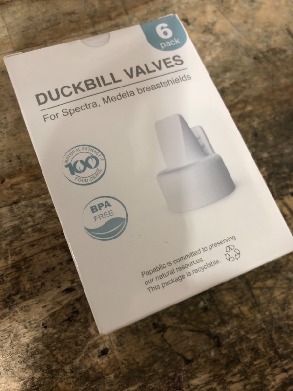 Photo 1 of [6-Count] Papablic Duckbill Valves, Replacement Milk Valves Compatible with Spectra S1 S2 & Medela Breast Pumps Parts Accessories, BPA & DEHP Free, Food-Grade Silicone, Easy to Clean, White