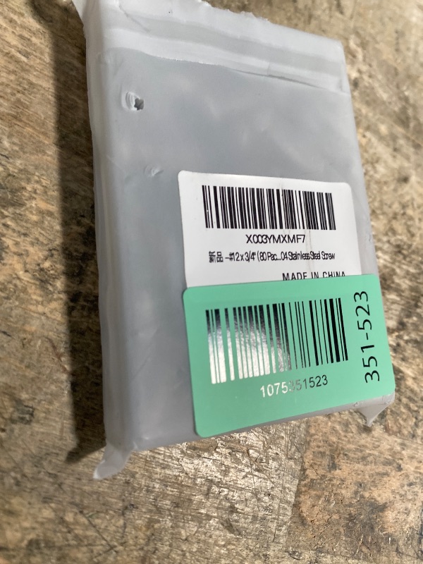 Photo 1 of #12 x 3/4" (80 Pack) Pan Head Phillips Screws Sheet Metal Self-Tapping Screws, 304 Stainless Steel Screw