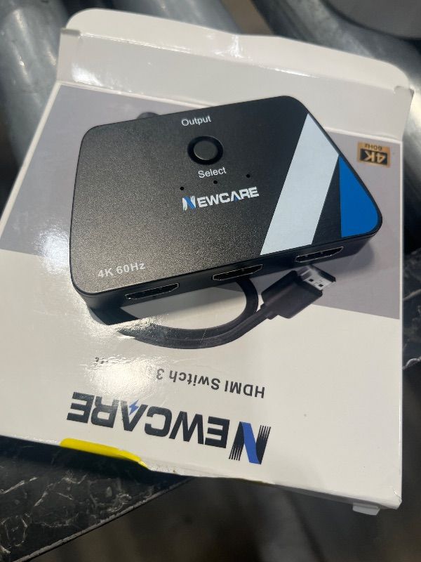Photo 1 of [Upgrade] HDMI Switch 3 in 1 Out, 4K@60Hz HDMI 2.0 Switch Splitter with 2.6FT Long HDMI Cable, 3-Port HDMI Switcher Selector, Supports 4K 30Hz 3D 1080P HDCP2.2 for PS5 Xbox DVD Player Fire Stick PC
