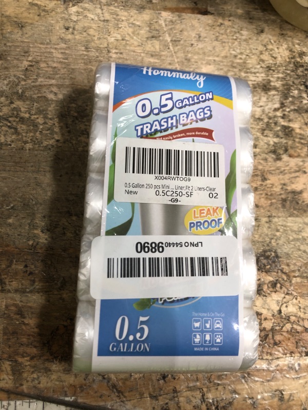 Photo 1 of 0.5 Gallon 250 pcs Mini Clear Trash Bags, Tiny Strong Garbage Bags,Small Plastic Bags for Desktop Trash Bin, Tiny Bathroom Trash Can Bin Liners,Mini Bags for Waste Basket Liner,Fit 2 Liters-Clear