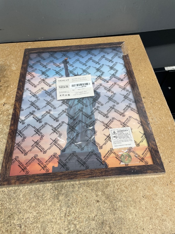 Photo 1 of *BROKEN CORNER* SESEAT 12x16 Frame Wall Hanging Picture Frames, Brown, 1 Pack