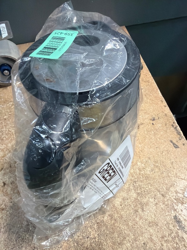 Photo 1 of (used, minor damages, untested) Amazon Basics Electric Kettle with Glass Carafe for Tea and Coffee, BPA-Free, Fast Boiling, Auto Shut-Off, Boil-Dry Protection, Water Level Indicator, 1.7 Liter, 1500W, Black and Silver