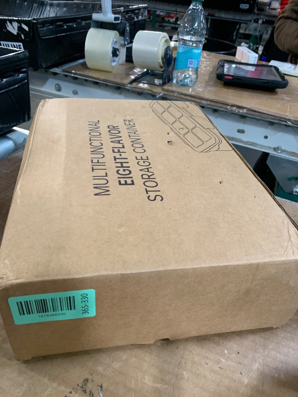 Photo 1 of ***MISSING PARTS***
***DAMAGED - SEE NOTES/PICTURES***
Snackle Box Container, 304 Stainless Steel Divided Serving Tray with Lid and Handle, Portable 8 Compartments Veggie Tray for Fruits,Veggies,Nuts &Candy, Dishwasher Safe for Travel,Picnic,Beach&Parties
