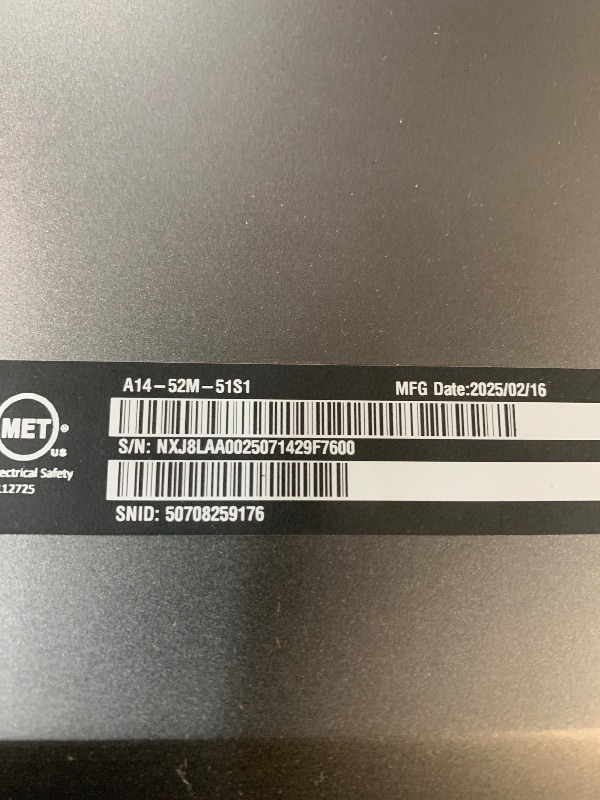 Photo 1 of *SEE NOTES* acer Aspire 14 AI Copilot+ PC | 14" WUXGA Display | Intel Core Ultra 5 Processor 226V | NPU: Up to 40 Tops - GPU: Up to 53 Tops | Intel ARC 130V | 16GB LPDDR5X | 512GB SSD | Wi-Fi 6E | A14-52M-51S1