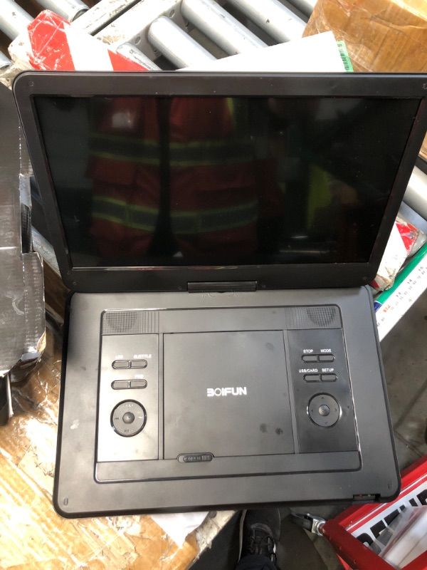 View 4 of ***MISSING PARTS***
17.5" Portable DVD Player with 15.6" Large HD Screen, 6 Hours Rechargeable Battery, Support USB/SD Card/Sync TV and Multiple Disc Formats, High Volume Speaker, Black