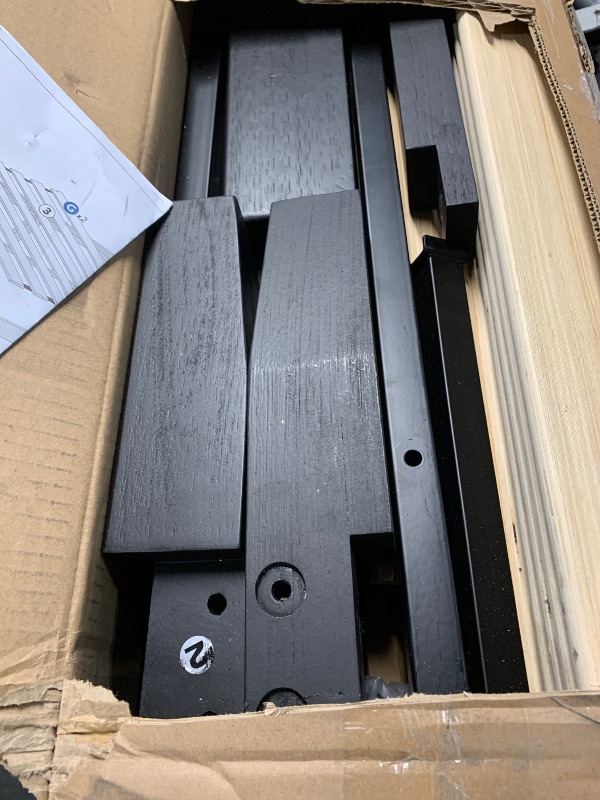 Photo 1 of *****PARTIAL SET *** Mellow Naturalista Classic 12 Inch Solid Wood Platform Bed with Wooden Slats, Full, Black