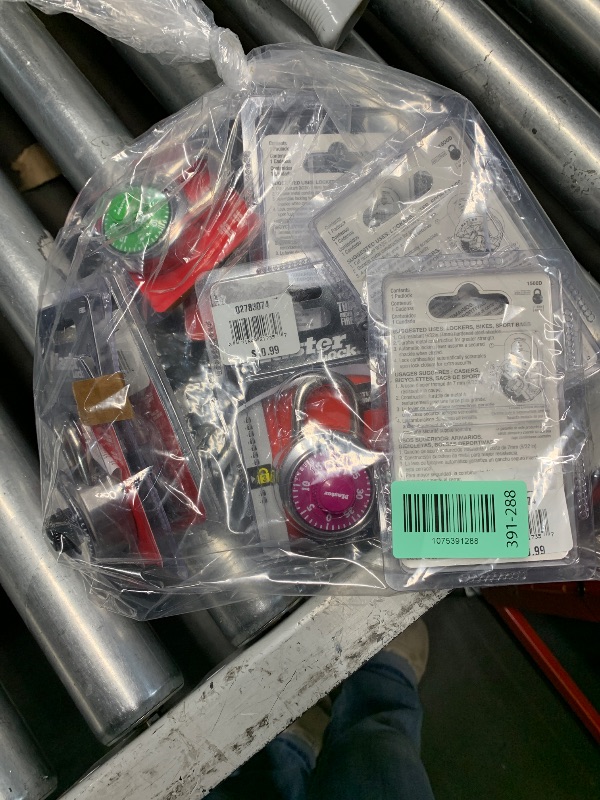 Photo 1 of Master Lock Colored Dial Combination Padlocks-Combination Lock, 1-7/8" W Body, Assorted Dials PACK OF APPROX 10