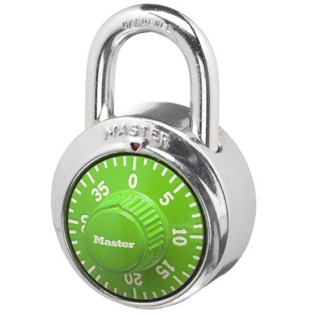 Photo 1 of Master Lock Colored Dial Combination Padlocks-Combination Lock, 1-7/8" W Body, Assorted Dials PACK OF APPROX 10