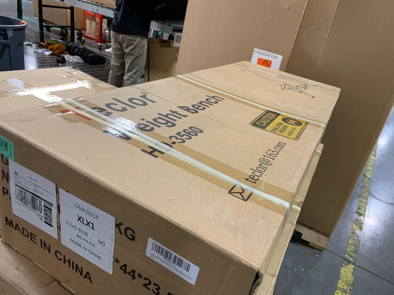 Photo 1 of ***FACTORY SEALED***Teclor Commercial Adjustable Weight Bench with 1400LB Capacity for Home Gym, Flat/Incline/Decline Bench - Bench Press 2.2" Thick Pad,Black