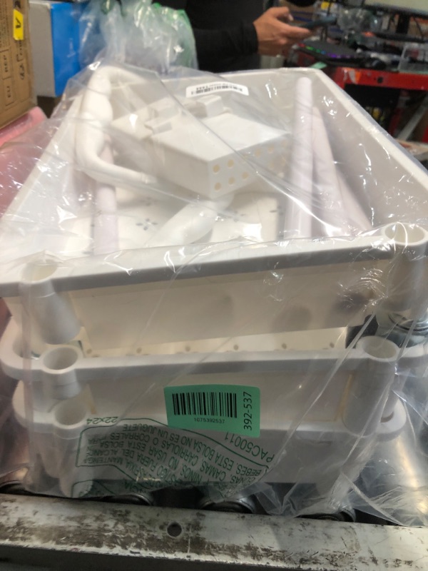 Photo 1 of (OUT OF BOX, MISSING PARTS*)Goovilla 3 Tier Rolling Utility Cart Organizer with Removable Drawer, Stable and Sturdy White Rolling Storage Carts with 2 Lockable Wheels for Bathroom, Kitchen, Snack, Craft, Makeup, Baby Essentials