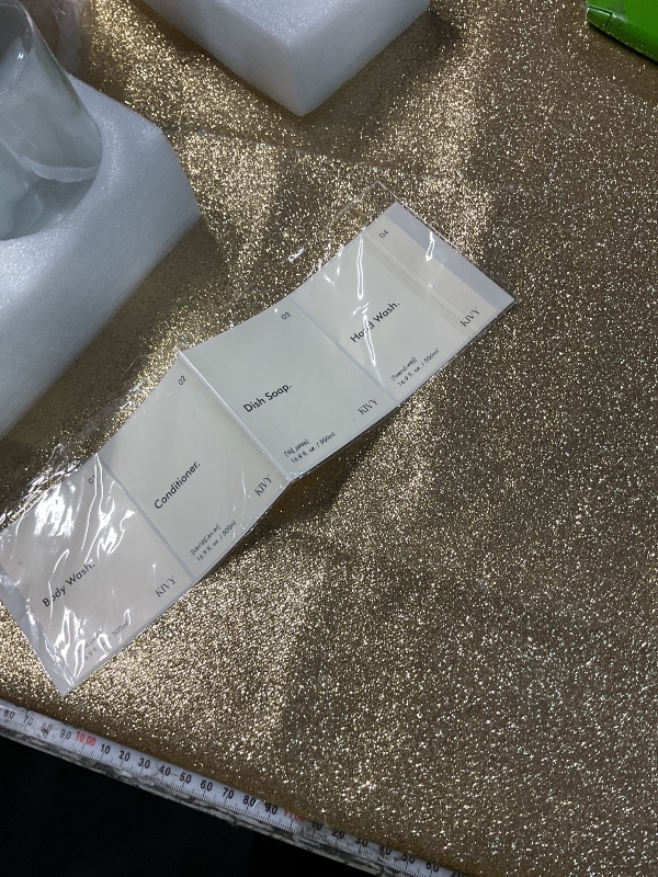 Photo 1 of ***CLEAR**KIVY Glass Soap Dispenser Set [INCL. Waterproof Labels] - with Pump for Hand and Dish Soap - Kitchen & Bathroom Set - Refillable (2X 16oz)