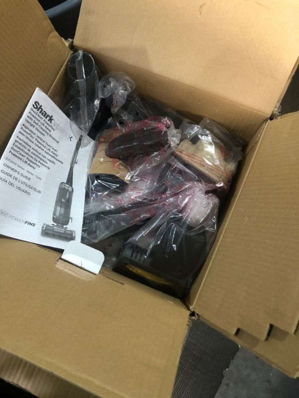 Photo 1 of ***FACTORY SEALED - OPENED FOR INSPECTION***Shark AZ2002 Vertex Powered Lift-Away Upright Vacuum with DuoClean PowerFins, Self-Cleaning Brushroll, Large Dust Cup, Pet Crevice Tool, Dusting Brush & Power Brush, Silver/Rose Gold